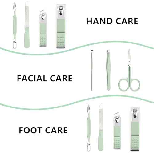 Manicure Set Nail Clipper Set Men Women Nail Clippers Toenail Fingernail Cutters Personal Care Tools Manicure Pedicure Tools with Travel Case Grooming Kit Present for Men Women Family Friends