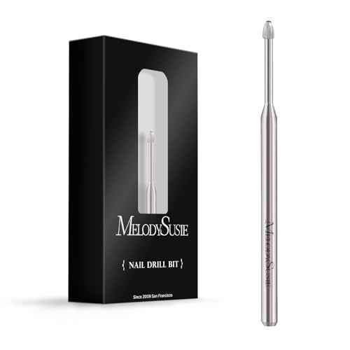 MelodySusie Cuticle Clean Nail Drill Bit 3/32'', Professional Safety Carbide Under Nail Cleaner Nail Bit for Cuticle Dead Skin Nail Prepare, Two Way Rotate, Manicure Nail Salon Supply(Silver, Fine)