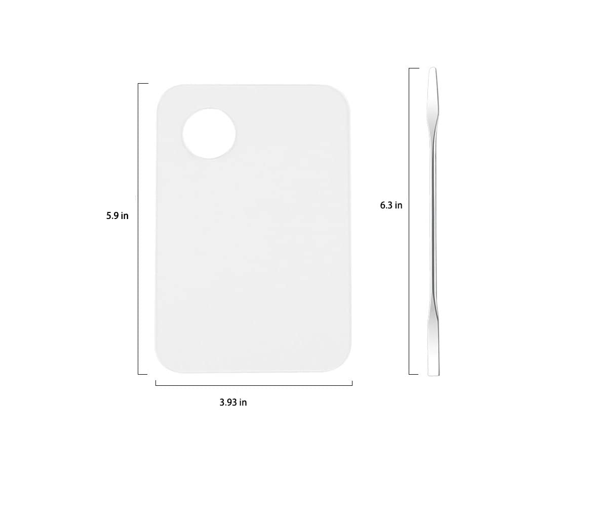 Makeup Mixing Palette with 1PC Spatula and Hand Palette Makeup Mixing Tray Plastic 50 PCS Lipstick Applicators