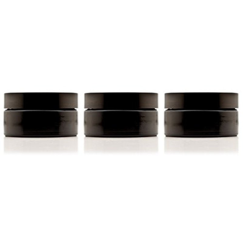 Infinity Jars 200 Ml(6.76fl OZ) Glass Lotion Container with Lid, Refillable UV Cosmetic Jar for Creams, DIY, Travel, Body Butter | Small Wide Mouth Empty Lotion Jar, Airtight Cosmetic Container Pack 3