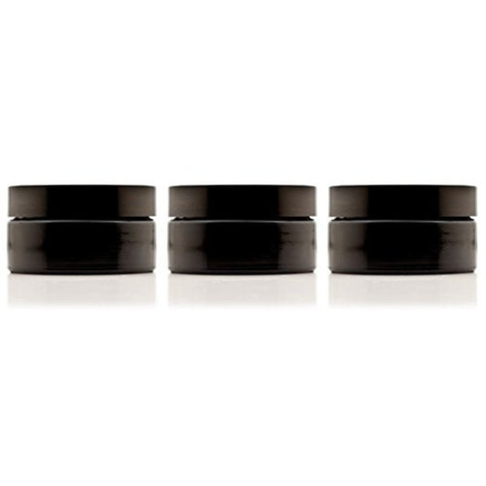 Infinity Jars 200 Ml(6.76fl OZ) Glass Lotion Container with Lid, Refillable UV Cosmetic Jar for Creams, DIY, Travel, Body Butter | Small Wide Mouth Empty Lotion Jar, Airtight Cosmetic Container Pack 3