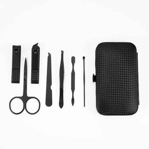 Manicure Set Personal Care Nail Clipper Kit Professional Manicure Pedicure Set Mens Accessories Personal Care Nail Grooming Present for Men Husband Boyfriend Parent, Black