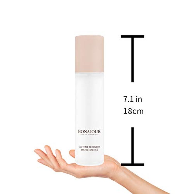 [BONAJOUR] EGF Time Recovery Micro Essence, Natural Revitalizing & Moisturizing, Anti-Aging, Anti-Wrinkle and brightening, for dry skin 4.5 Fl. Oz