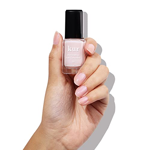 LONDONTOWN Illuminating Nail Concealer - Sheer Brightening Nail Polish & Strengthener for Yellowing, Damaged or Discolored Nails, Natural Nail Perfector, 21+ Free, 0.4 Fl Oz