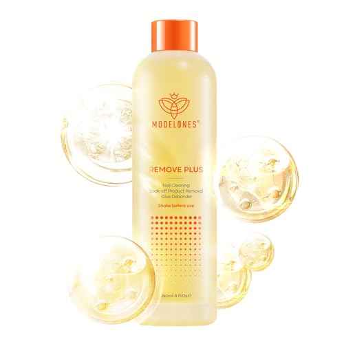 Modelones Acetone Nail Polish Remover, Professional Gel Polish Remover, Nail Glue Remover Natural Formula with Jojoba Oil for Nail Moisturizing & Care, Acrylic Dip Powder Remover(8 FL.Oz.), Lemon