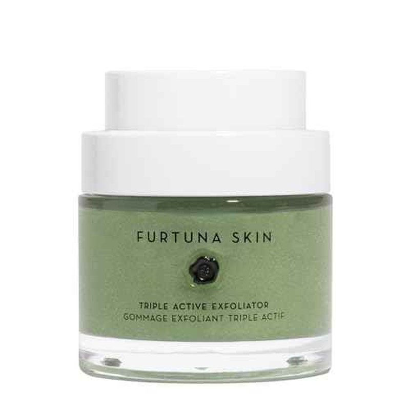 Furtuna Skin Triple Action Exfoliator - Olive-Infused Facial Scrub, Smooths, All Skin Types, Vegan, 80ml