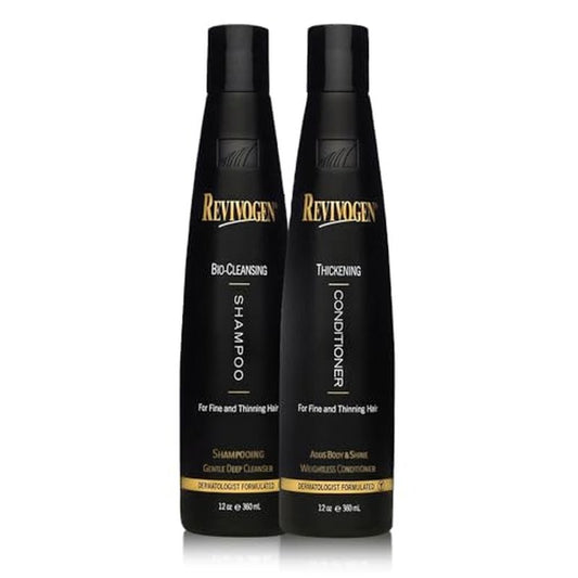 Revivogen MD Bio-Cleansing Shampoo and Conditioner for Thinning Hair, DHT Blocker Shampoo, Hair Loss Shampoo, Shampoo Thinning Hair, Conditioner for Thinning Hair, Hair Loss Conditioner 12oz