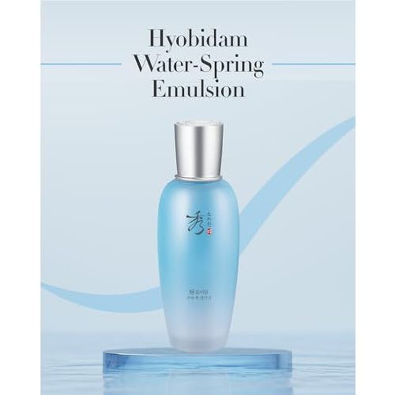 Sooryehan Hyobidam Water-Spring Emulsion (130ml/4.4fl oz) - Lightweight Moisturizer for Elasticity, Hydrating Lotion. Premium Korean Skin Care. Fermented Ginseng, Hyaluronic Acid,