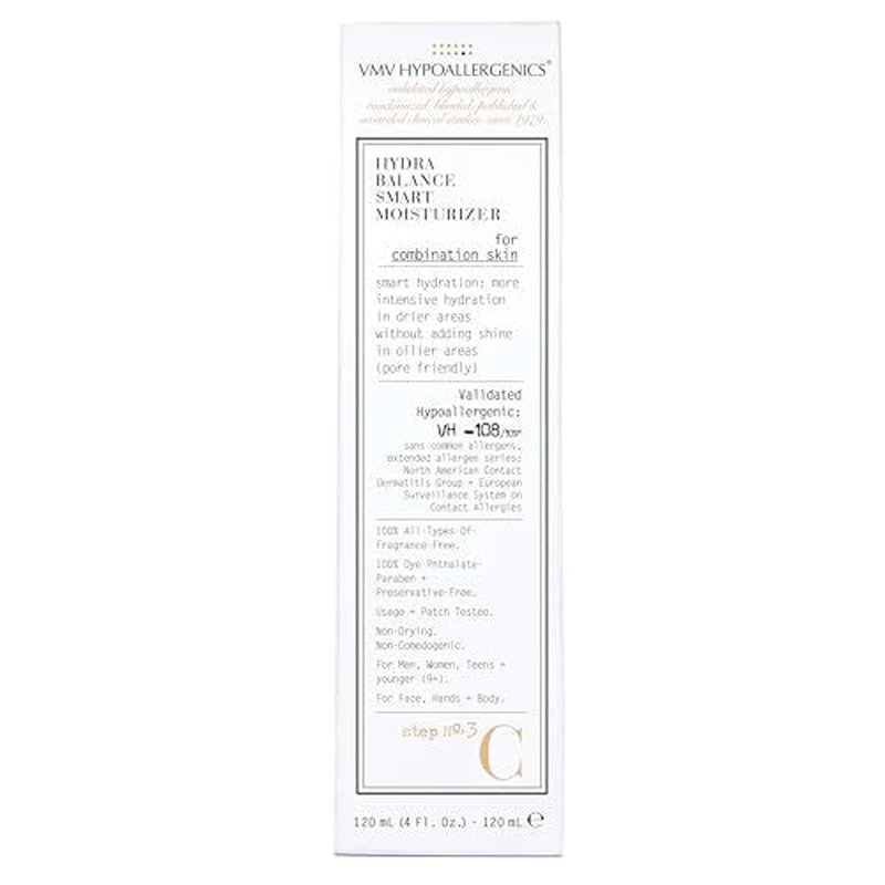 VMV Hypoallergenics Superskin Hydra Balance Smart Moisturiser for Combination Skin, 4 Fluid Ounce