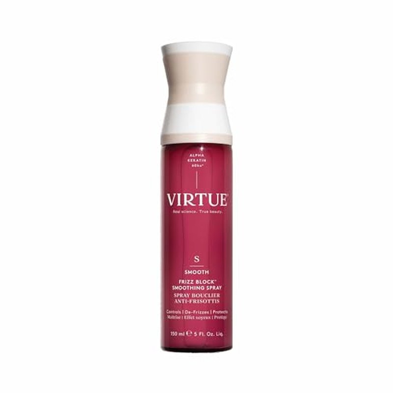 VIRTUE Frizz Block Smoothing Spray, Frizz Control Hair Treatment, Protects from Heat and Humidity, Color Safe, 5 Fl Oz