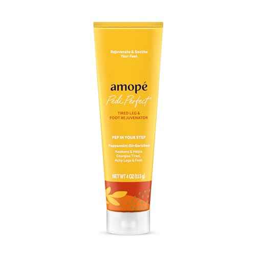 Amop? Pampering Kit - Contains Charcoal Foot Scrub, Tea Tree Foot Scrub, Epsom Salt Foot Scrub, Invigorating Foot Soak, Tired Leg & Foot Rejuvenator, Foot & Leg Scrubber and Luxury Storage Bag
