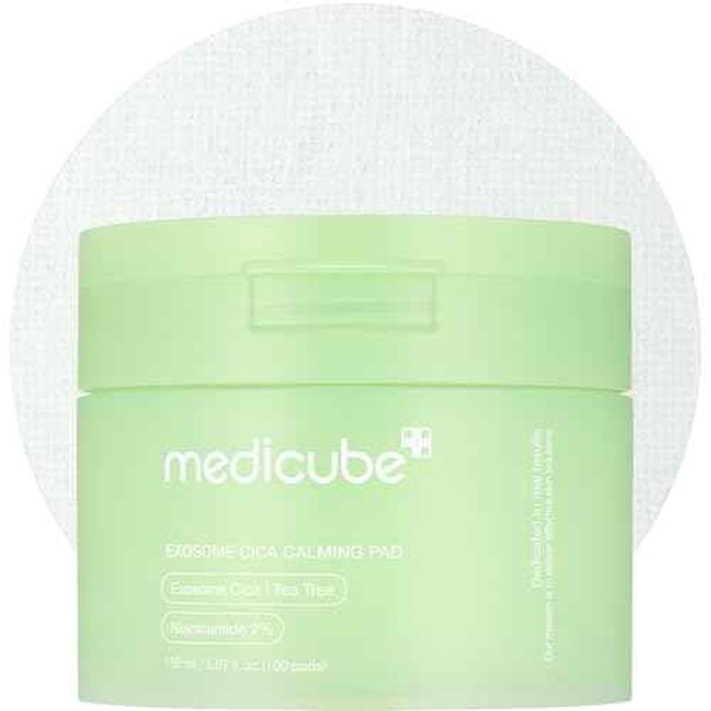 medicube Exosome CICA Tea Tree Calming Toner Pads for Sensitive Skin with Centella Asiatica Help Reduce Redness & breakouts. Low-irritating & Hydrating Daily Care, Korean Skincare, Vegan (100 Pads)