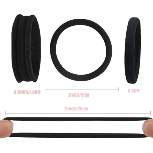 Hair Ties No Damage - Strong Stretchy No Breakage SnagFree Hair Bands | Soft Nylon Thick Ponytail Holders Hair Elastics for Everyday Hairstyles | Ideal Gifts for Women Teens Girs 20pcs
