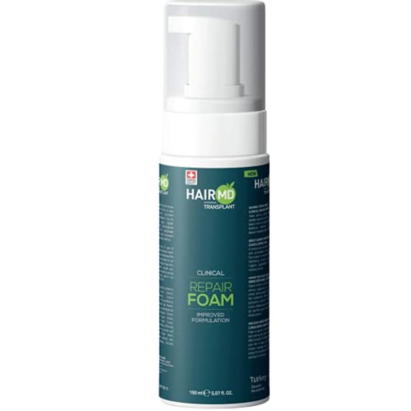 Transplant Clinical Foam - 150ml Men's Hair Growth Formula - Nourishes and Repairs Post-Transplant Scalp - Gentle Cleansing for Sensitive Skin