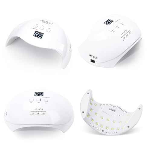 Gel UV LED Nail Polish Lamp, LKE Nail Dryer 40W LED Light with 3 Timers Professional for Nail Art Tools Accessories White