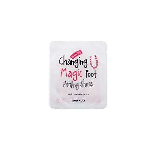 TONYMOLY Changing U Magic Foot Peeling Shoes ? Exfoliating Foot Mask with AHA & Watermelon Extract for Dry, Cracked Heels & Callus Removal, Baby Soft Feet Spa Treatment, 1 Pair