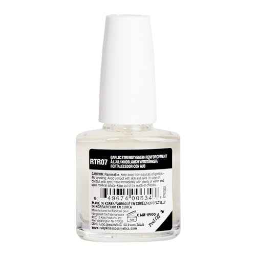 Ruby Kisses Nail Treatment, Garlic Nail Strengthener, Nail Growth & Repair, Strengthening Polish for Thin Damaged Nail, Stops Splits, Chips and Cracks, Infused with Garlic & Vitamin E (1 PACK)