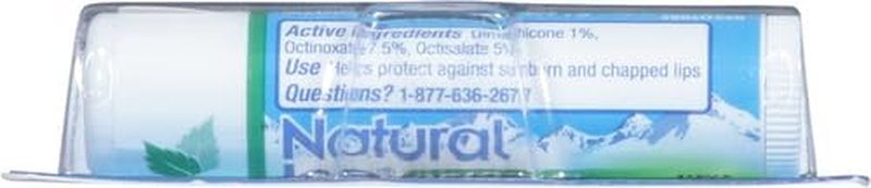 Natural Ice Lip Balm SPF 15 - Moisturizing Menthol Formula | Pack of 5