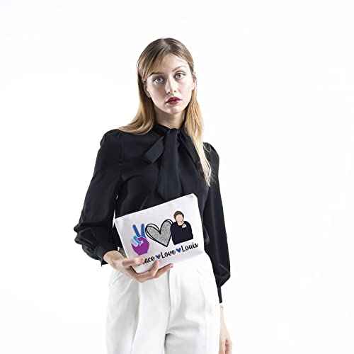 TSOTMO Music Fans Gift Peace Love Louis Gift For Women Zipper Pouch Makeup Bag (Peace Love Louis)