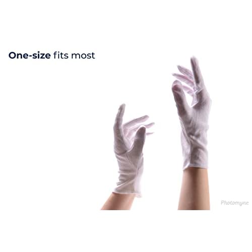 PHOTOMYNE Photo Handling Cotton Gloves for delicate items | Moisturizing Cotton Gloves For Dry Hands For Overnight Night | Multi use cotton gloves - 3 pack