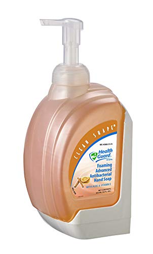 Health Guard 21314 Foaming Advanced Antibacterial Hand Soap, 950 mL Clean Shape Pump Bottle, Amber with Citrus Spice Scent (Pack of 4)