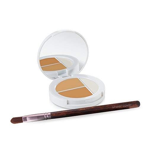 Conceal and Brighten Highlight Trio | Two-Toned Concealers & Shimmering Highlighter - Medium/Tan Shade - 3g