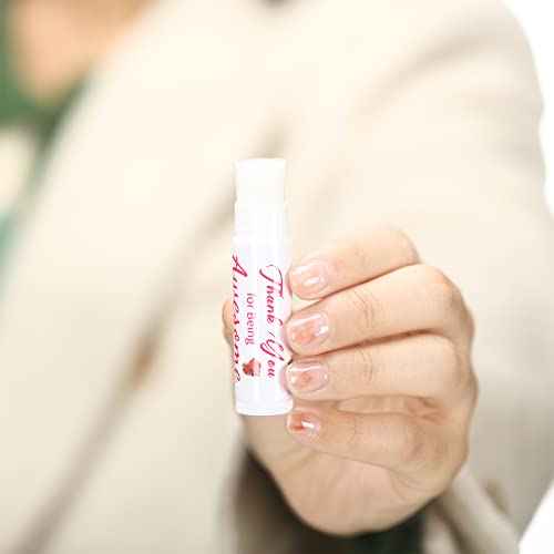 35 Pack Lip Balm Gifts Thank You for Being Awesome Moisturizer Assorted Flavors Bulk Gift Beeswax Natural Ingredients Fall Thanksgiving Christmas Appreciation Party Favors for Coworkers Women Friend