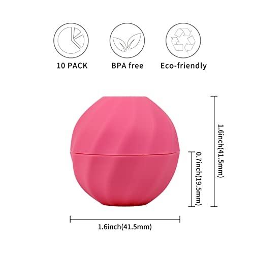 longway 0.24Oz (7ml) Empty Lip Balm Sphere Containers | Screw Cap Lipstick Tubes/Chapstick Tubes/Chapstick Holder for Lip Gloss & BPA FREE (Rose)