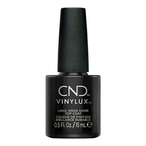CND Vinylux Long Wear Shine Top Coat, Quick Drying Formula, Easy to Remove, 0.5 Fl Oz