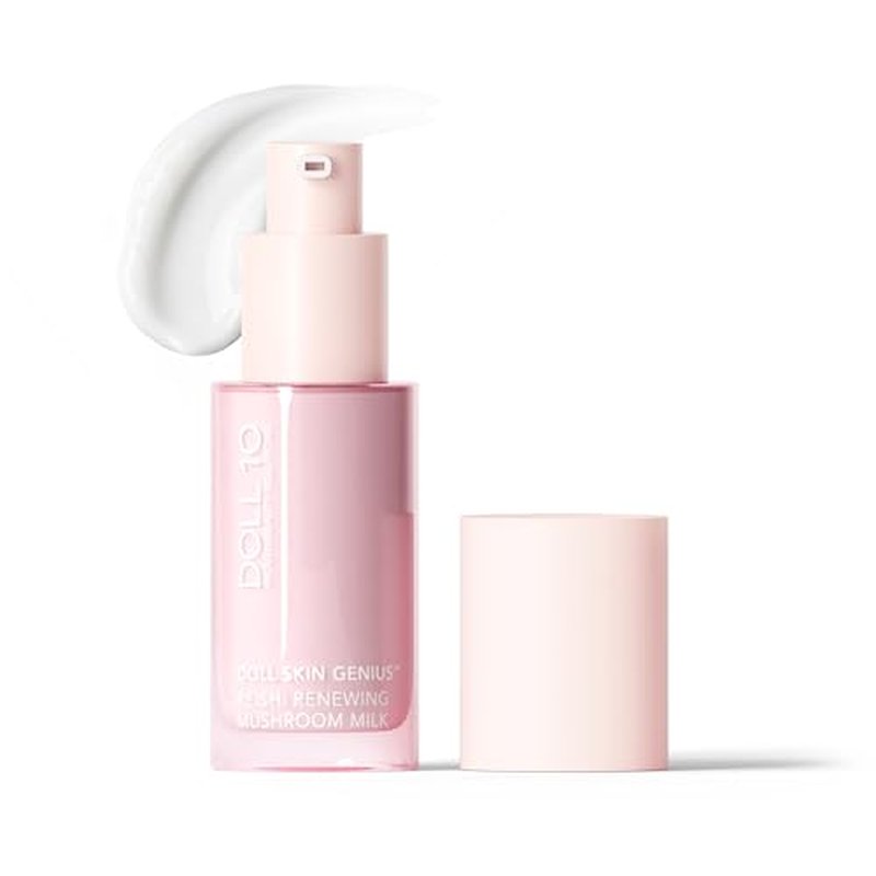 Doll Skin Genius¢â Reishi Renewing Mushroom Milk ? Hydrating Face Serum w/Reishi, Chaga & Lion¡¯s Mane ? Anti-Aging, Barrier Repair & Soothing Skincare for Dry, Sensitive or Mature Skin - 30 Day Supply