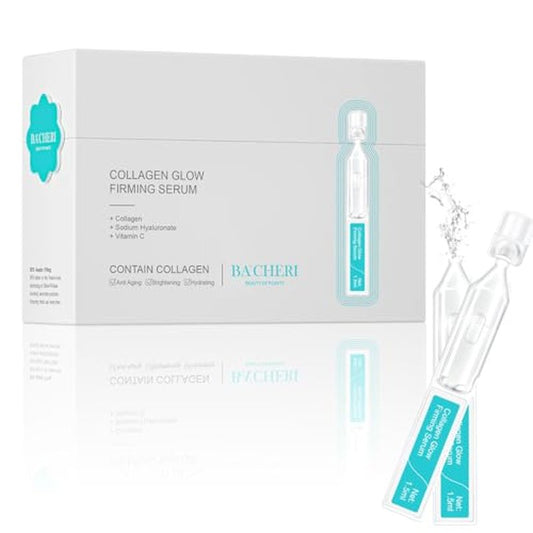 Collagen Glow Firming Face Serum - Fresh Facial Ampoule with Hyaluronic Acid, Adenosine & Centella ? Anti-Aging, Firming & Hydrating Skincare for Fine Lines, Wrinkles & Sensitive Skin -30 Vials