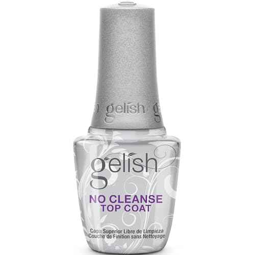Gelish No-Cleanse Top Coat ? 15ml No Wipe High-Gloss Finish, Durability, Long-Lasting, Easy Application, UV/LED Compatible, Professional Gel Nail Polish Sealer