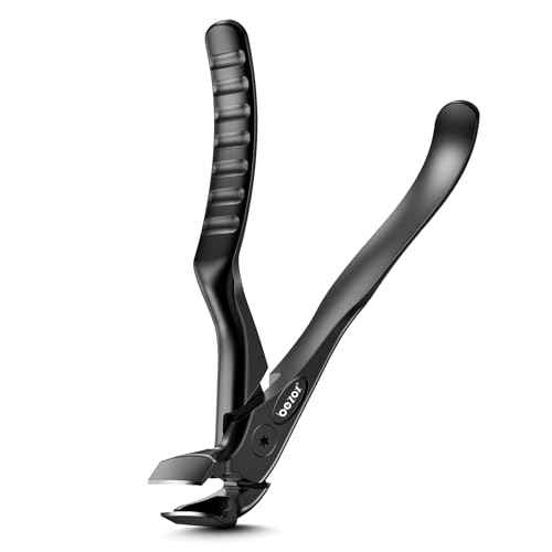 BEZOX Toenail Clippers for Seniors ? Upgraded Long Handled Curved Head Toe Nail Clippers for Thick Nails for Elderly - Black