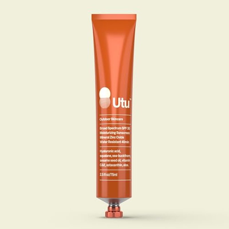 UTU - SPF30 Daily Moisturizer Mineral Sunscreen | Hyaluronic Acid, Squalane, Vitamin C+E | Clean, Reef Safe, Cruelty Free, Broad Spectrum (75 mL | 2.5 fl oz)