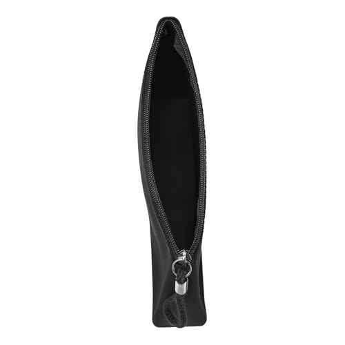 Silicone Makeup Bag for Purse Zipper Cosmetic Pouch Makeup Brush Holder Large Makeup Organizer Silicone Travel Pouch for Women (Black)