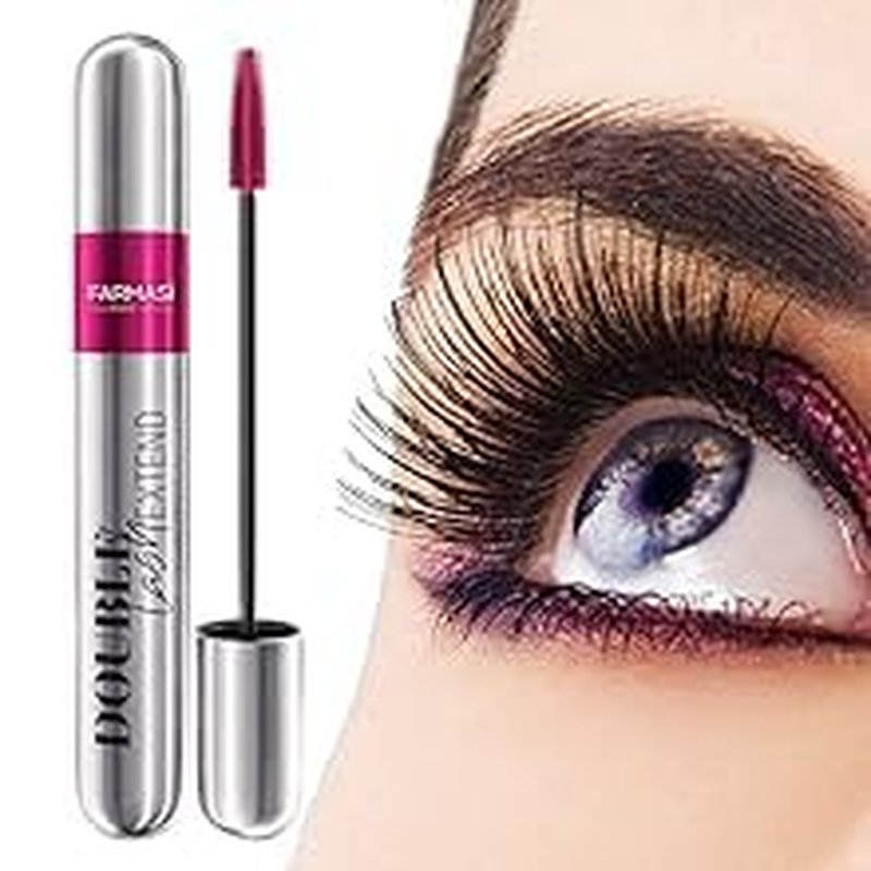 Double Lash Extend Mascara - 2-Step Brush for Length & Volume | Intense Black, Buildable Formula