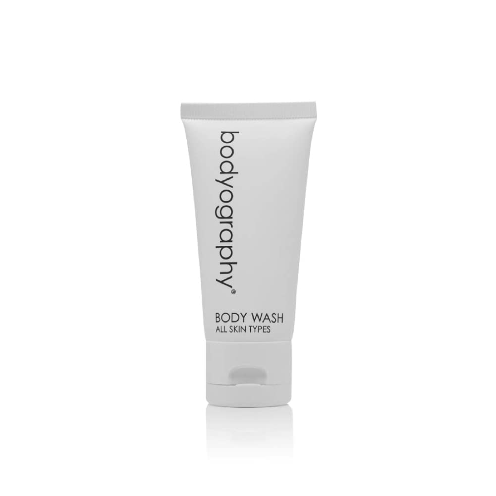 Bodyography Bulk Body Wash - Vanilla White Tea | 50 Count, 1.4oz Mini Travel Size Toiletries - Eco-Friendly Recyclable Tube