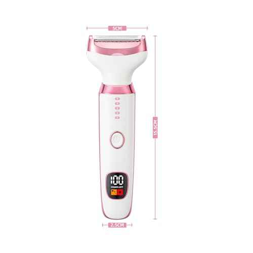 Electric Razor Shavers for Women Wet/Dry 5 in 1 Bikini Trimmer Face Razors for Face Nose Eyebrow Arms Armpit Legs Pubic Area Painless Facial Hair Removal