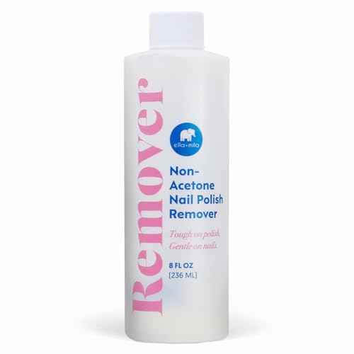 Ella+Mila Non-acetone Nail Polish Remover - Nourishing & Conditioning Acetone Free Nail Polish Remover - Gentle on Nails - 8oz