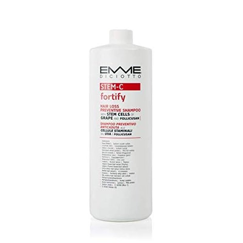 Emmediciotto STEAM-C Fortify Hair Loss Preventive Shampoo 33.81 oz | 1000ml Dermo-cosmetic preventive shampoo adjuvant of anti hair loss treatment