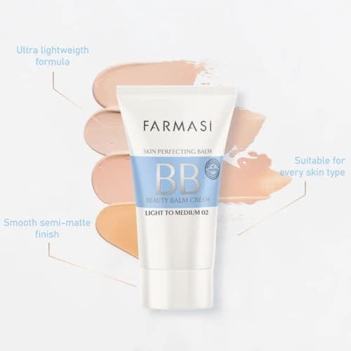 BB Cream Beauty Balm - Tinted Moisturizer with SPF 15 | Lightweight Matte Finish, Buildable Coverage, 1.7 fl oz, 02 Light to Medium