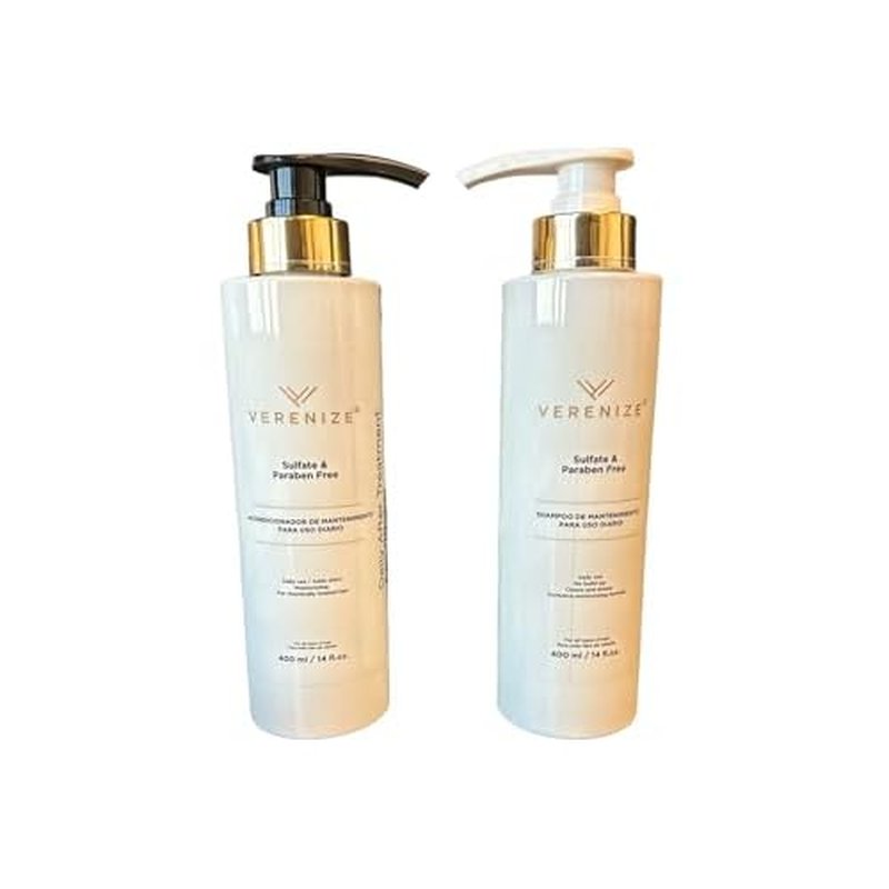 VERENIZE Sulfate free Shampoo & Conditioner (Set), 14 Fl Oz (Pack of 1), White
