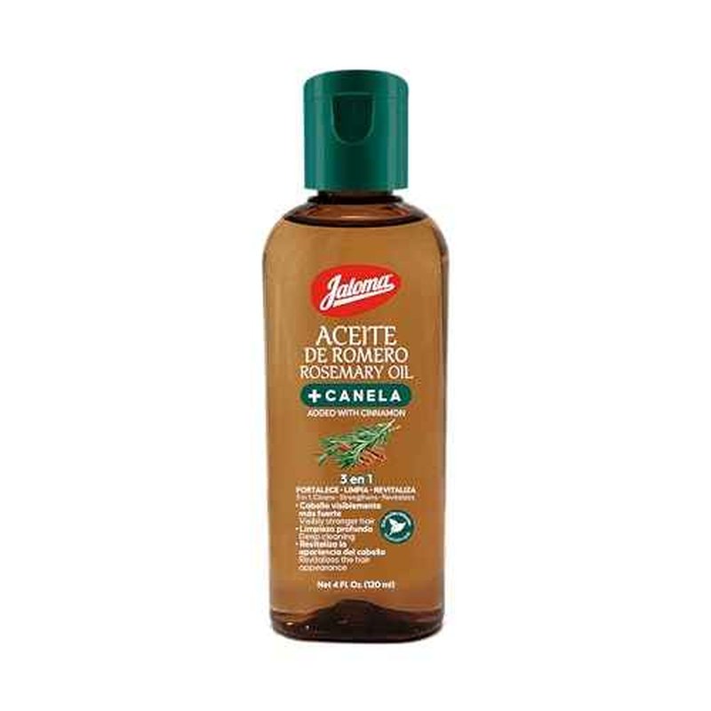 Jaloma Rosemary & Cinnamon Oil, 3 in 1 Forumula to Cleanse, Strengthen, and Revitalize Hair, 4 FL Oz Bottle