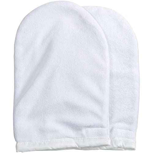 ForPro Professional Collection Thermal Mitts for Paraffin Heat Therapy Spa Treatments, Insulates and Retains Heat, Fits All Hand Sizes, White, One-Pair