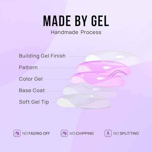 BTArtbox Press On Nails Almond - White French Tip Soft Gel Nails, Chrome Glue On Nails for Gifts, Natural Reusable Glazed Stick On Nails in 15 Sizes - 30 Fake Nails Kit, White Swan