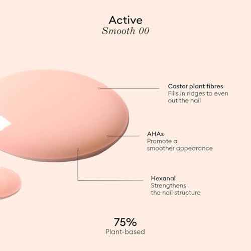Manucurist Active Smooth 00 Nail Concealer Polish & Care - 2 in 1 Nude Nail Polish : Nail Strengthener and Growth - No Lamp - Ridge Filler for Nails - Natural Ros? Nail Polish