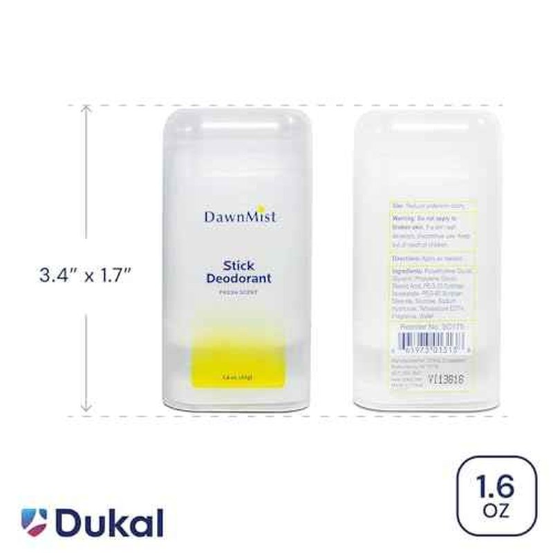 DAWNMIST Stick Deodorant, Fresh Scent 1.6 oz. Clear (Box of 144)