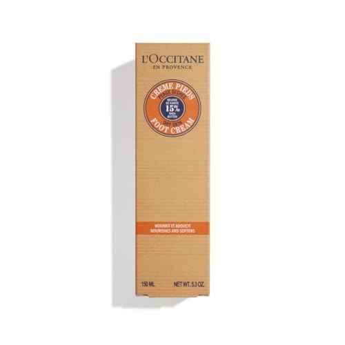 L'OCCITANE 15% Organic Shea Butter Foot Cream, Moisturizes, Soothes & Softens Feet, Repairs Cracked & Dry Heels, Fast Absorbing, Non-Greasy, Vegan