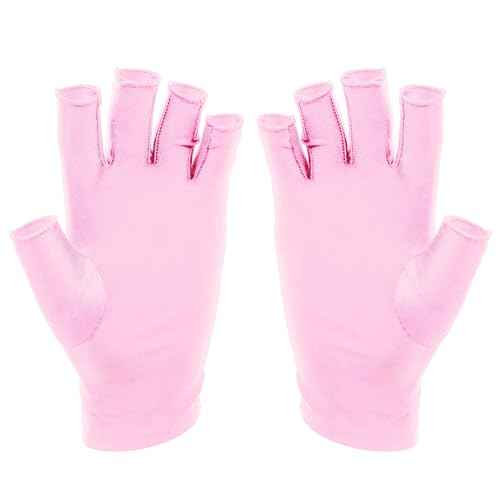 SUNUV LED Gloves for Gel Nails, UPF 50+ Anti UV Gloves for Gel Nail Lamp, Professional UV Gloves for Nail Techs