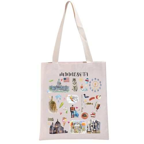 G2TUP Minnesota Gift Tote Bag - Lover's Souvenir Handbag for Tourists and Travelers